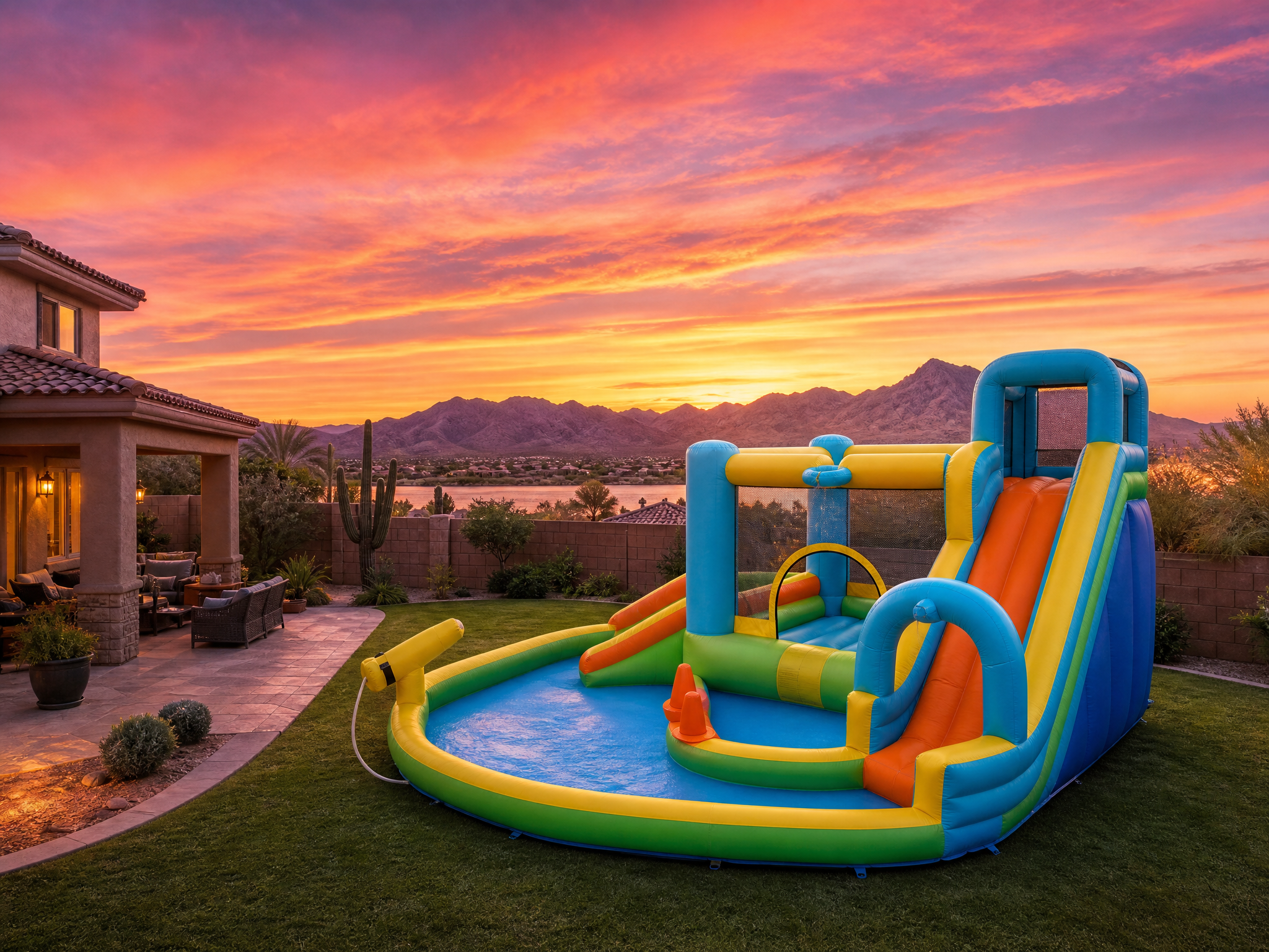 Kids Slide at Arizona sunset